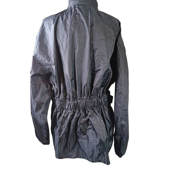 Hot Leathers Nylon Water Resistent Rain Suit Set Motorcycle Black Size Small - Picture 5 of 11